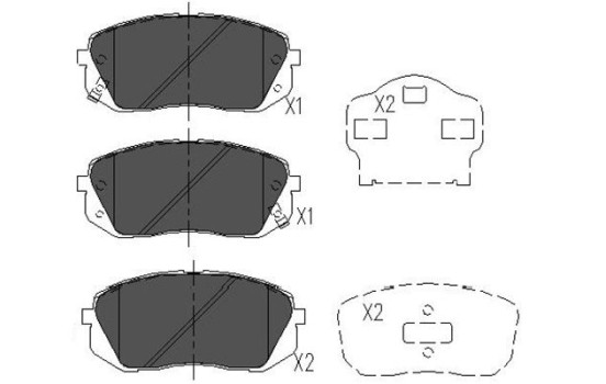 Brake Pad Set, disc brake KBP-4018 Kavo parts