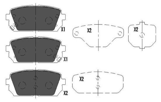Brake Pad Set, disc brake KBP-4019 Kavo parts