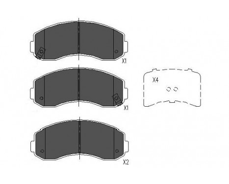 Brake Pad Set, disc brake KBP-4021 Kavo parts