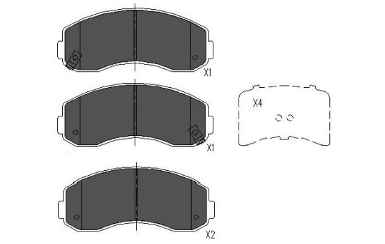 Brake Pad Set, disc brake KBP-4021 Kavo parts