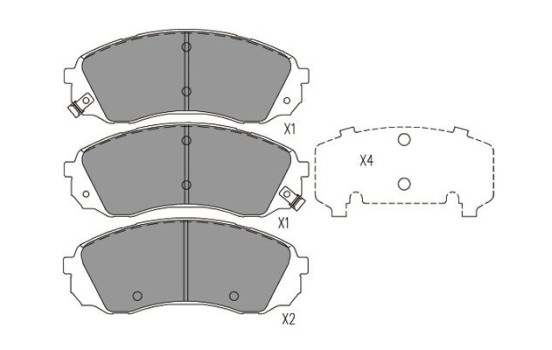 Brake Pad Set, disc brake KBP-4024 Kavo parts