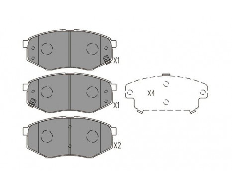 Brake Pad Set, disc brake KBP-4025 Kavo parts