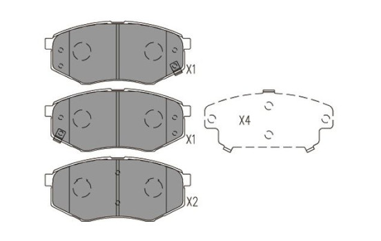 Brake Pad Set, disc brake KBP-4025 Kavo parts
