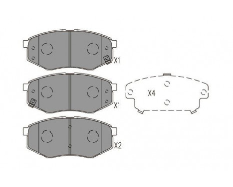 Brake Pad Set, disc brake KBP-4025 Kavo parts, Image 2