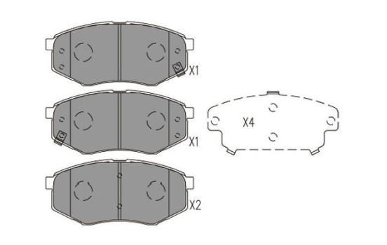 Brake Pad Set, disc brake KBP-4025 Kavo parts, Image 2
