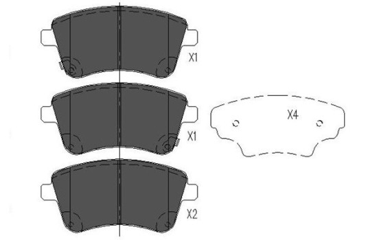 Brake Pad Set, disc brake KBP-4028 Kavo parts