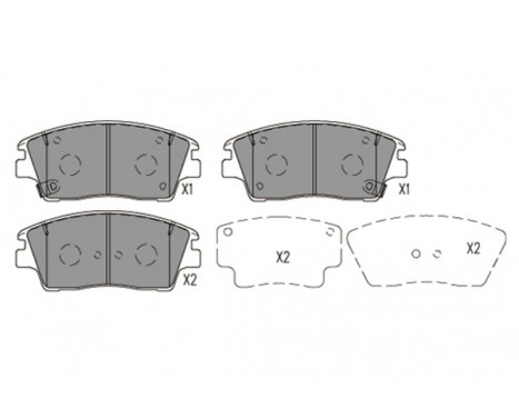 Brake Pad Set, disc brake KBP-4030 Kavo parts