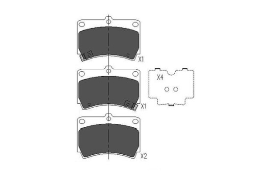 Brake Pad Set, disc brake KBP-4501 Kavo parts