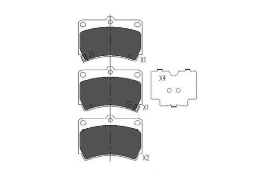 Brake Pad Set, disc brake KBP-4501 Kavo parts, Image 2