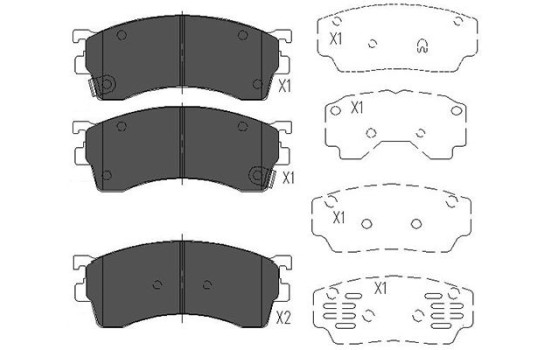 Brake Pad Set, disc brake KBP-4503 Kavo parts