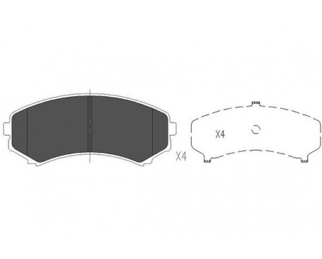 Brake Pad Set, disc brake KBP-4504 Kavo parts