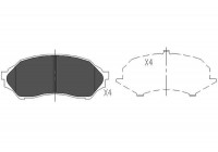 Brake Pad Set, disc brake KBP-4505 Kavo parts