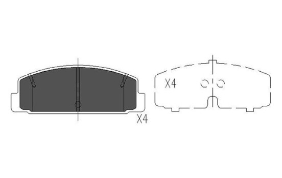 Brake Pad Set, disc brake KBP-4506 Kavo parts