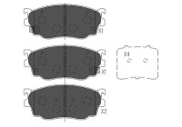 Brake Pad Set, disc brake KBP-4509 Kavo parts