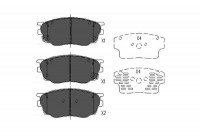 Brake Pad Set, disc brake KBP-4511 Kavo parts