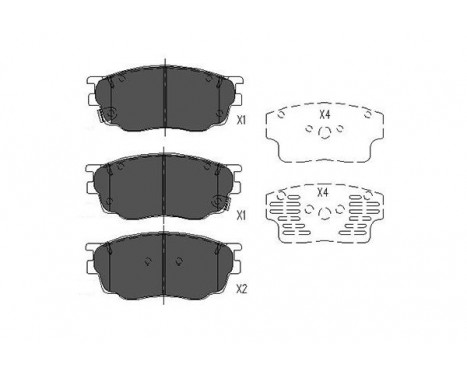 Brake Pad Set, disc brake KBP-4511 Kavo parts