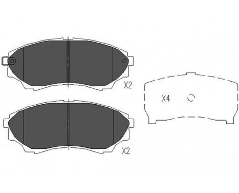 Brake Pad Set, disc brake KBP-4514 Kavo parts