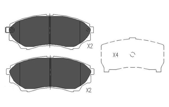 Brake Pad Set, disc brake KBP-4514 Kavo parts