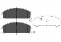 Brake Pad Set, disc brake KBP-4515 Kavo parts