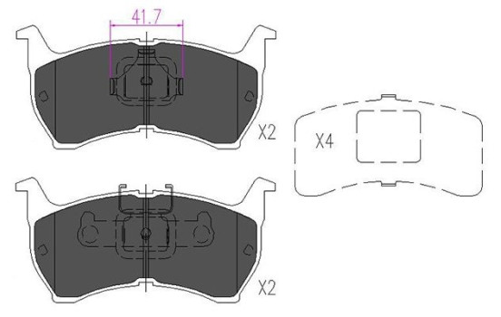 Brake Pad Set, disc brake KBP-4516 Kavo parts