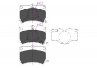 Brake Pad Set, disc brake KBP-4517 Kavo parts