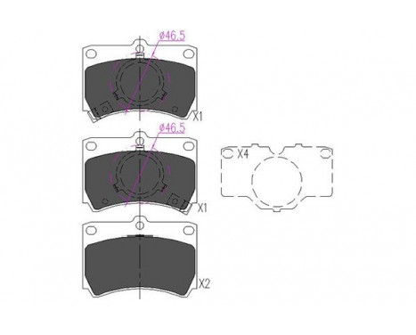Brake Pad Set, disc brake KBP-4517 Kavo parts