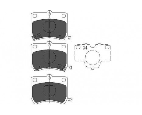 Brake Pad Set, disc brake KBP-4520 Kavo parts