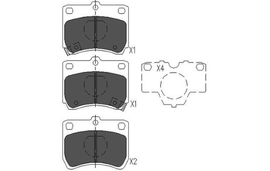 Brake Pad Set, disc brake KBP-4520 Kavo parts