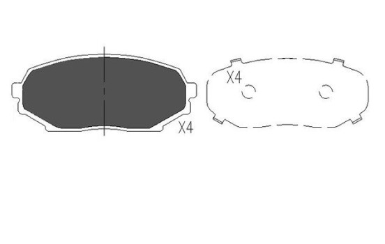 Brake Pad Set, disc brake KBP-4521 Kavo parts