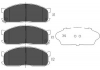 Brake Pad Set, disc brake KBP-4523 Kavo parts