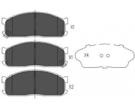 Brake Pad Set, disc brake KBP-4523 Kavo parts