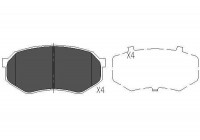 Brake Pad Set, disc brake KBP-4524 Kavo parts