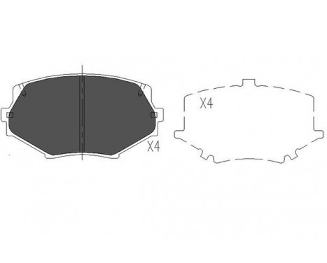 Brake Pad Set, disc brake KBP-4527 Kavo parts