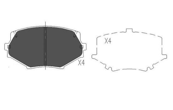 Brake Pad Set, disc brake KBP-4527 Kavo parts, Image 2