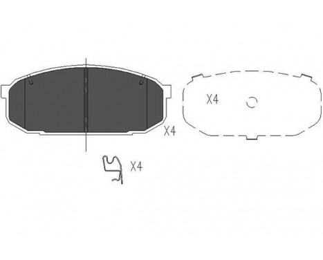 Brake Pad Set, disc brake KBP-4528 Kavo parts