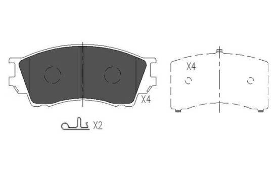 Brake Pad Set, disc brake KBP-4529 Kavo parts
