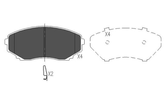 Brake Pad Set, disc brake KBP-4530 Kavo parts