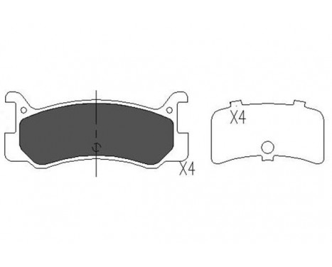 Brake Pad Set, disc brake KBP-4535 Kavo parts