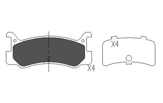 Brake Pad Set, disc brake KBP-4535 Kavo parts, Image 2