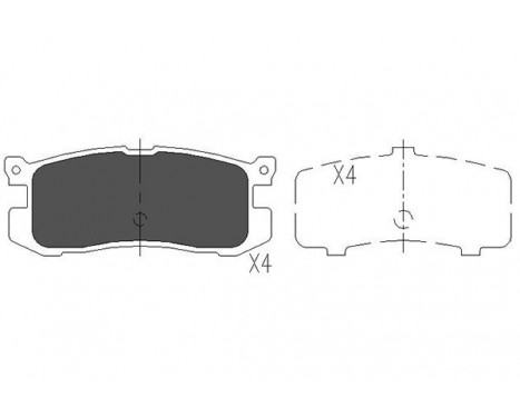 Brake Pad Set, disc brake KBP-4537 Kavo parts