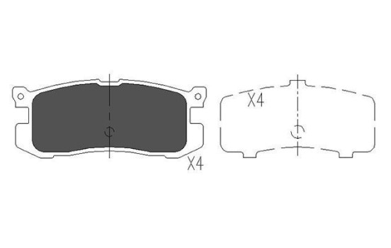 Brake Pad Set, disc brake KBP-4537 Kavo parts, Image 2