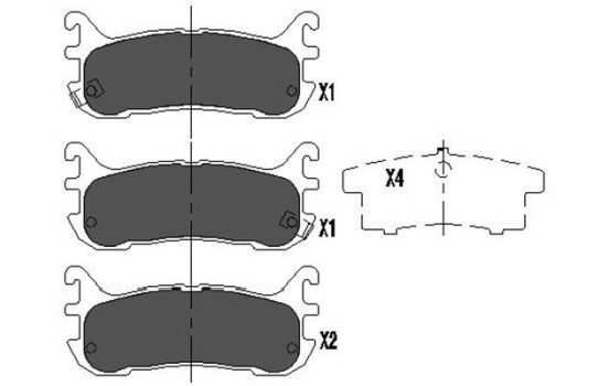 Brake Pad Set, disc brake KBP-4539 Kavo parts