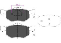 Brake Pad Set, disc brake KBP-4541 Kavo parts