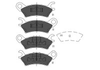 Brake Pad Set, disc brake KBP-4542 Kavo parts