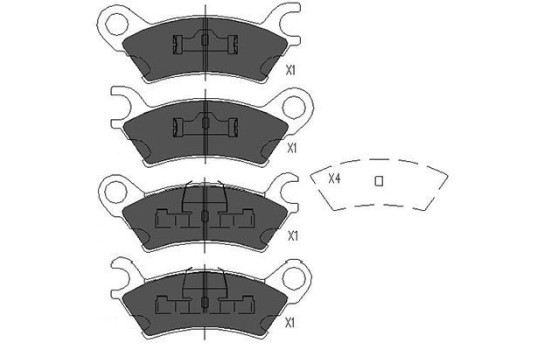 Brake Pad Set, disc brake KBP-4542 Kavo parts, Image 2