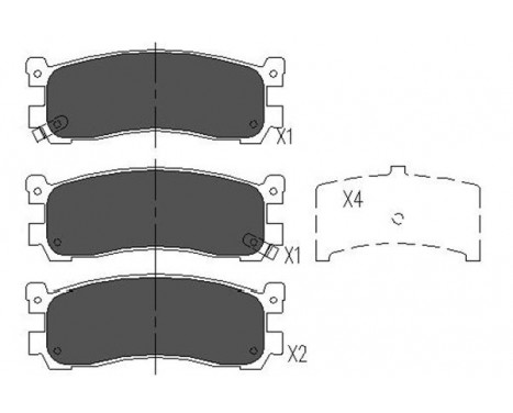 Brake Pad Set, disc brake KBP-4543 Kavo parts
