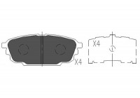 Brake Pad Set, disc brake KBP-4544 Kavo parts