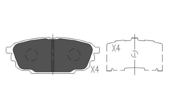 Brake Pad Set, disc brake KBP-4544 Kavo parts