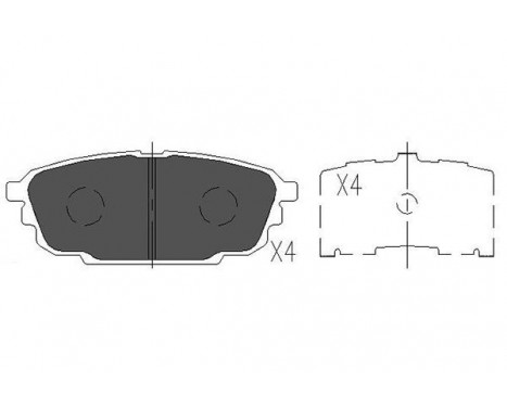 Brake Pad Set, disc brake KBP-4544 Kavo parts, Image 2