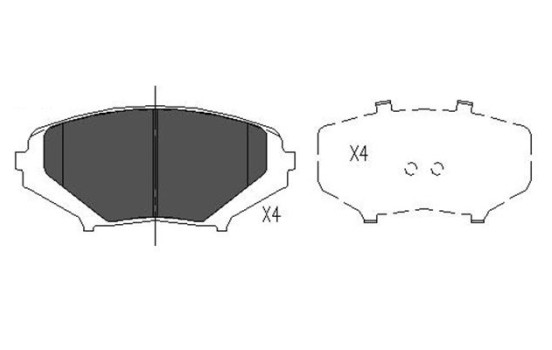 Brake Pad Set, disc brake KBP-4546 Kavo parts